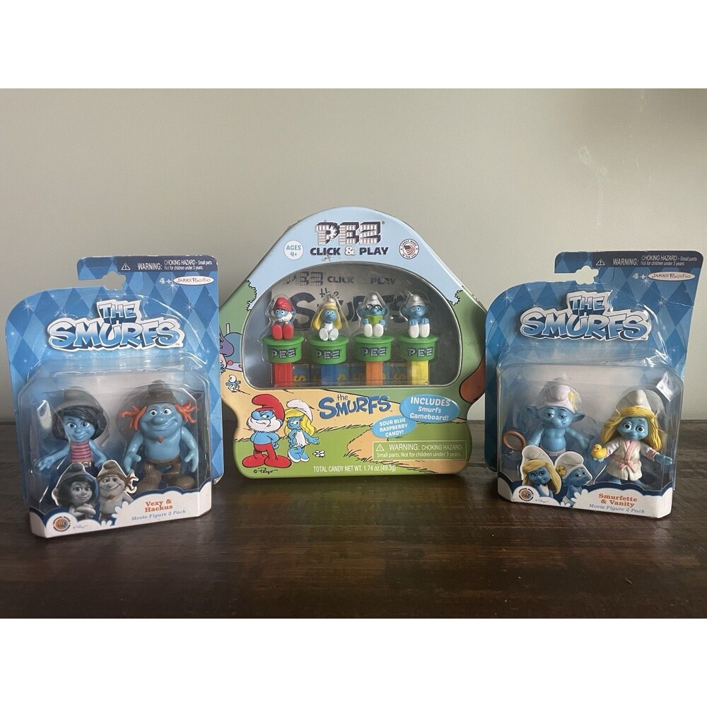 The Smurfs Lot Of 3 NIB Character Sets - Read Description